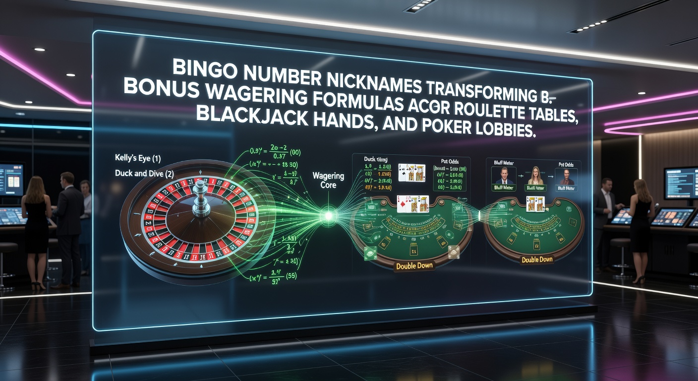 Bingo number nicknames appearing on digital roulette wheels and blackjack tables in online casino interfaces