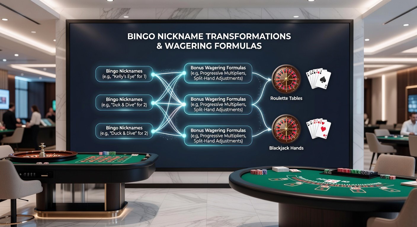Detailed view of bingo-inspired bonus multipliers displayed on poker lobby interfaces and blackjack betting grids