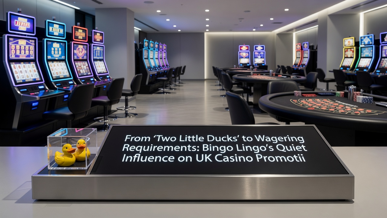 Close-up of a digital bingo interface merging with casino bonus progress bars on a tablet screen showing wagering requirement tracking