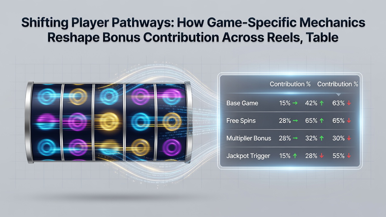 Comparison chart of contribution percentages for reels, tables, and numbers games updated June 2026