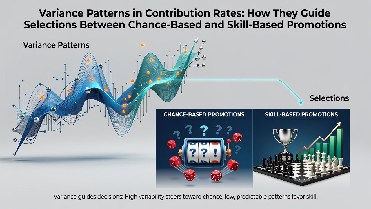 Graph showing variance patterns across different game contribution rates in casino promotions
